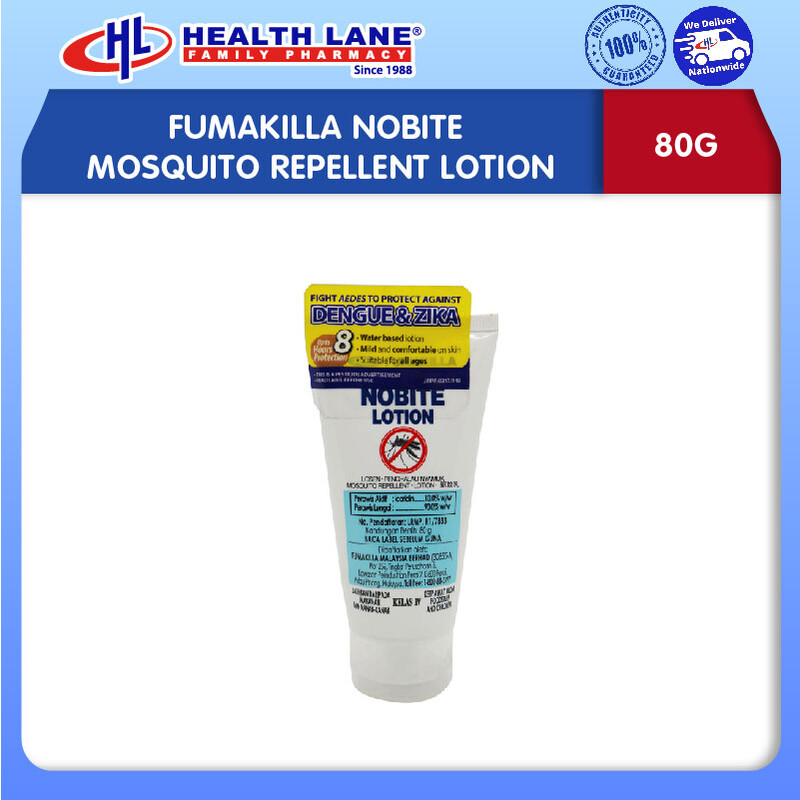 Fumakilla Nobite Mosquito Repellent Lotion 80g Health Lane Estore